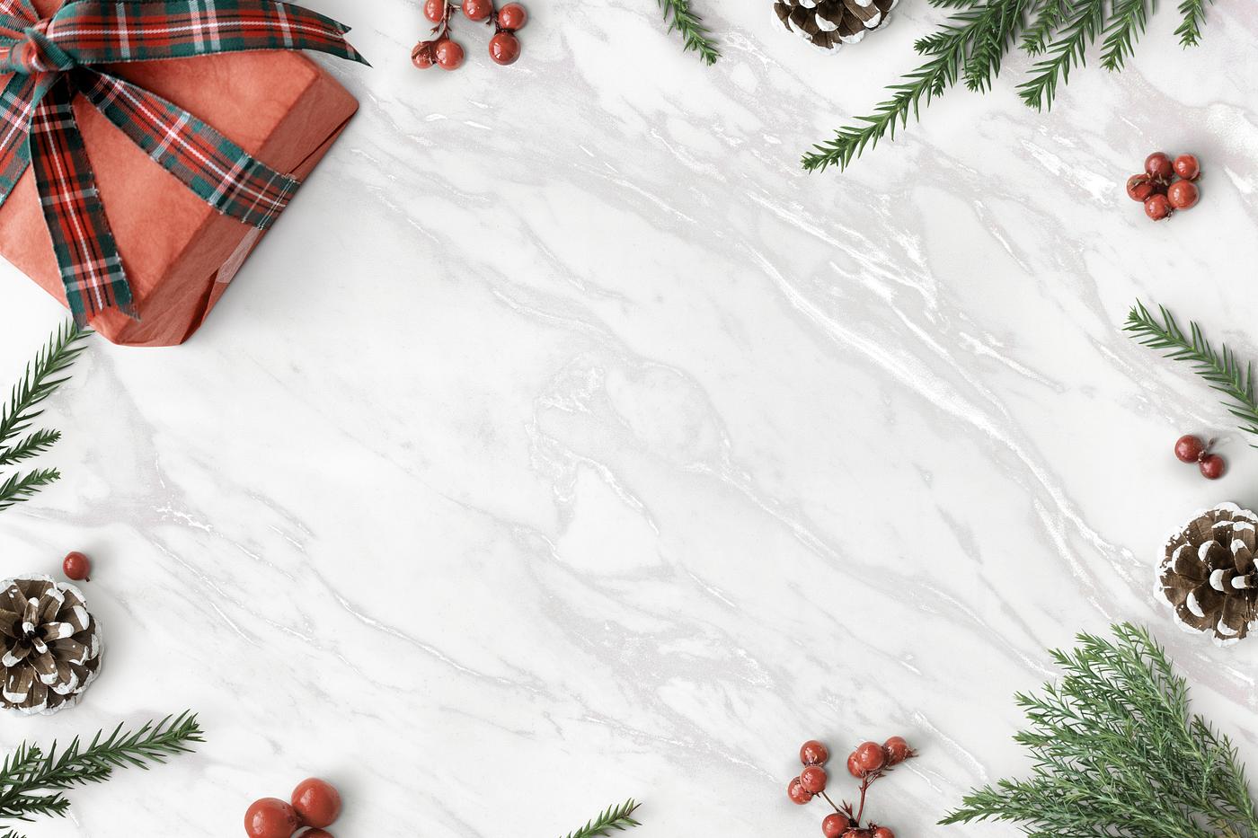 Download Christmas decorations on table background mockup | Royalty free psd mockup - 520201