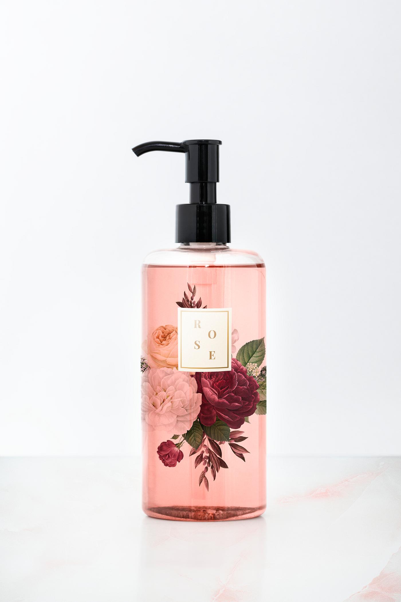 Download Body and hand wash bottle with pump design | Royalty free ...