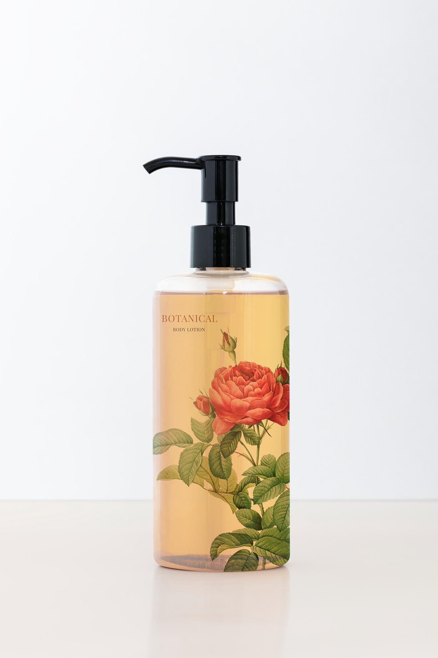 Body and hand wash bottle with pump design Body wash bottle mockup design
