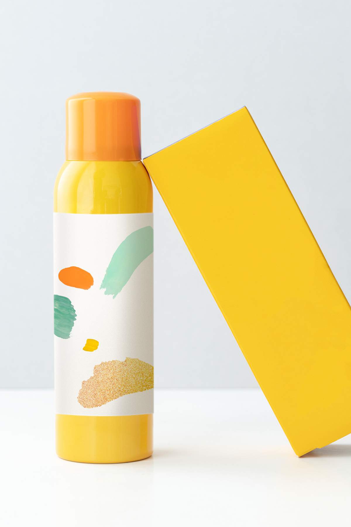 Download Yellow Body Spray Bottle And Box Royalty Free Psd Mockup 1209865 PSD Mockup Templates