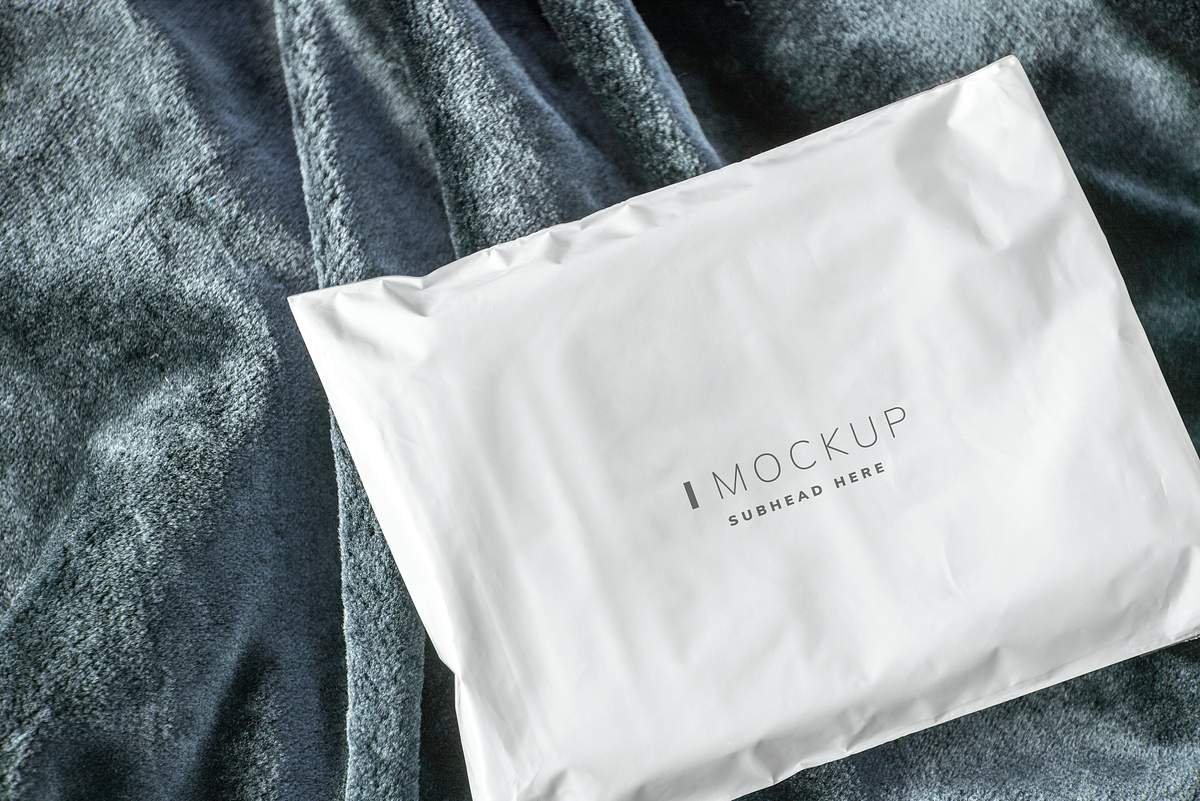 Download White Plastic Envelope Packaging Mockup Royalty Free Stock Psd Mockup High Resolution Design