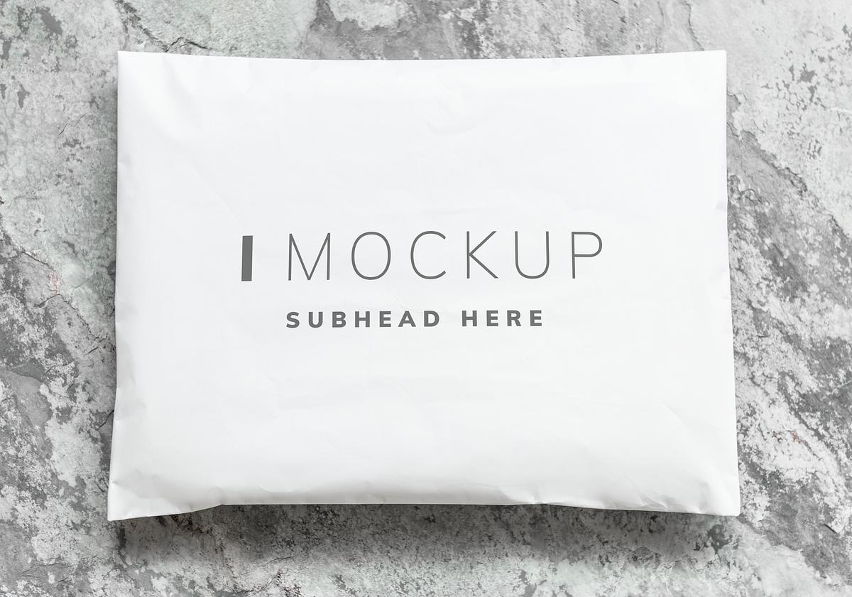 Download White Plastic Envelope Packaging Mockup Royalty Free Stock Psd Mockup High Resolution Design