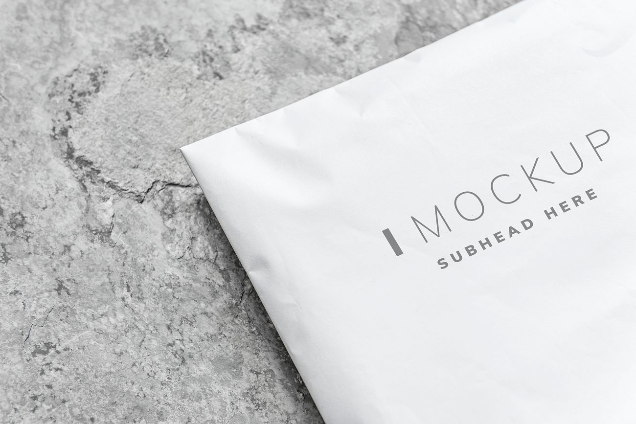 Download White plastic envelope packaging mockup | Free psd mockup - 531922