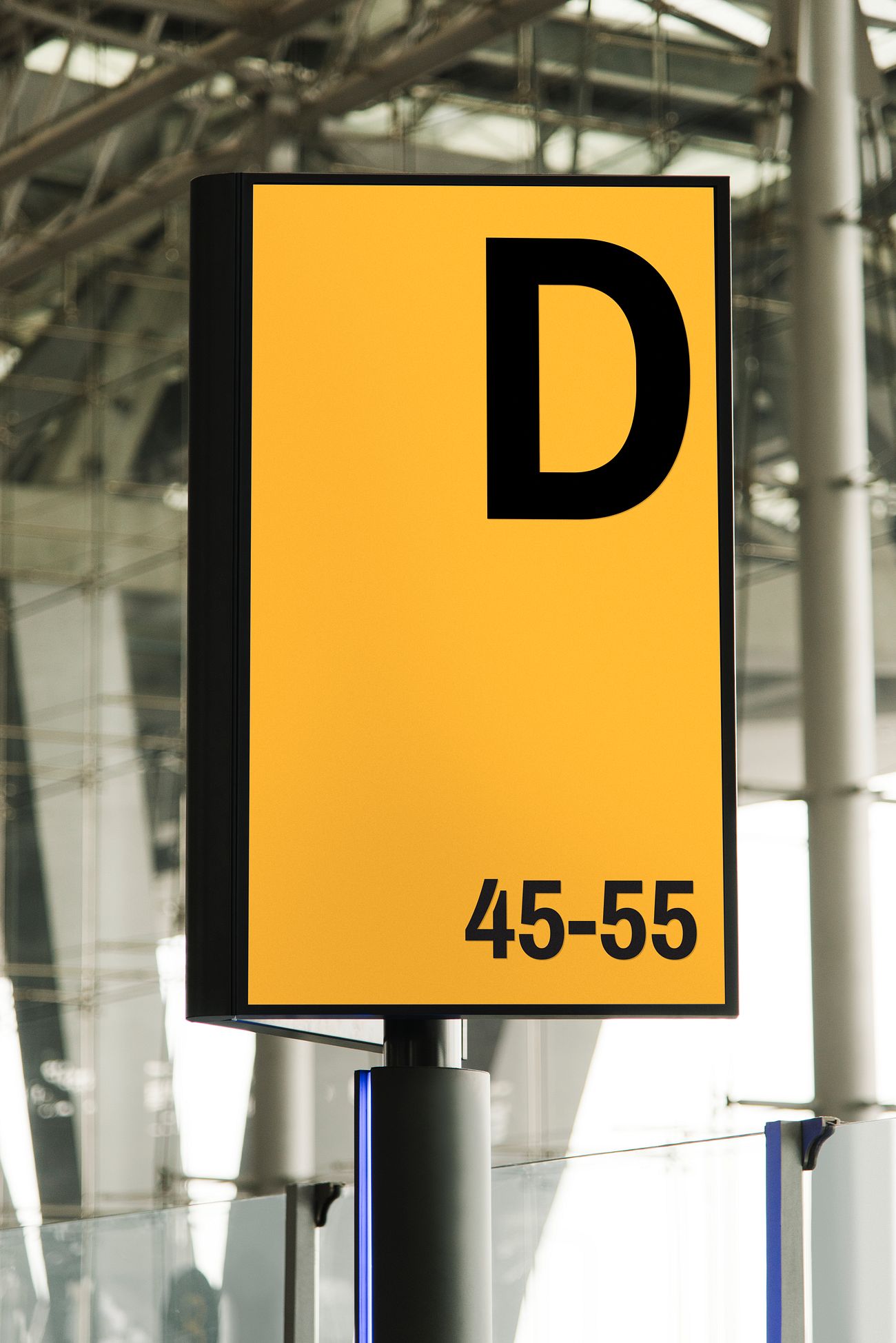 Download Signboard mockup at an airport | Free psd mockup - 534808