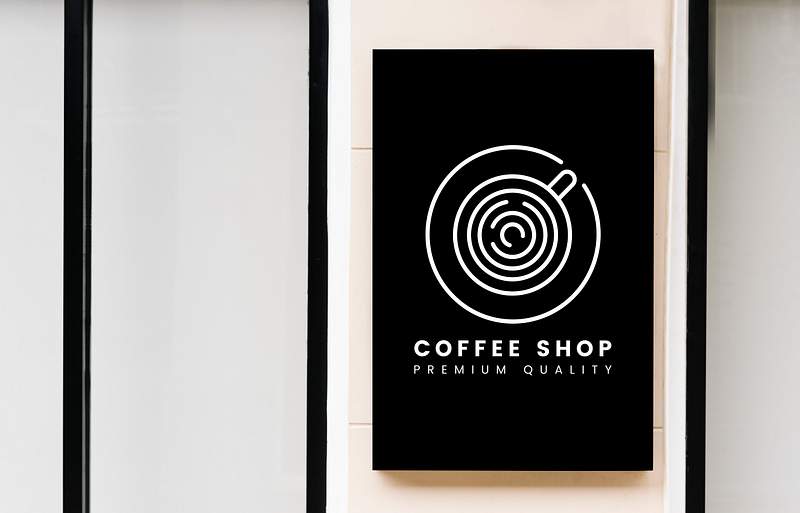 How To Create An Effective Restaurant Logo 5 Minimal coffee shop sign mockup