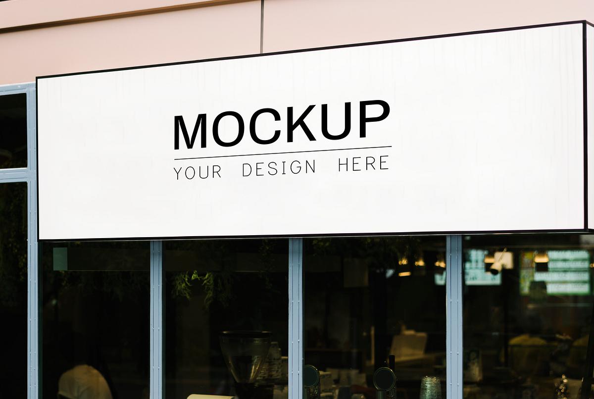 Download Blank rectangle shop sign mockup | Free stock psd mockup - 534769