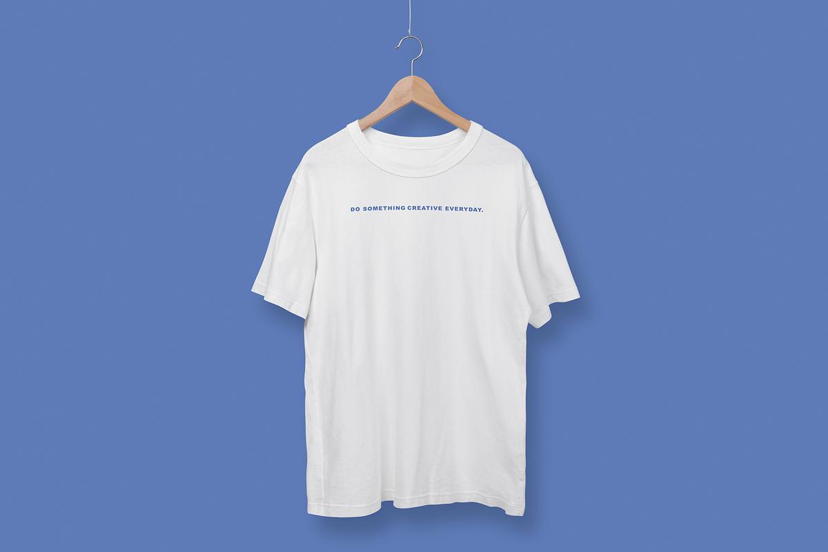 Printed oversized t-shirt, white simple | Free Photo - rawpixel