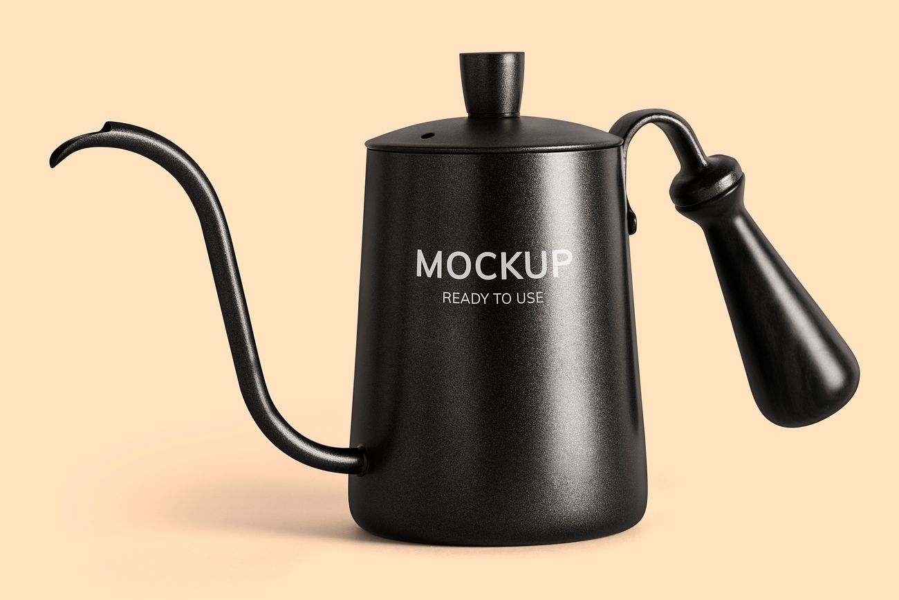 Download Black drip kettle mockup design resource | Royalty free ...