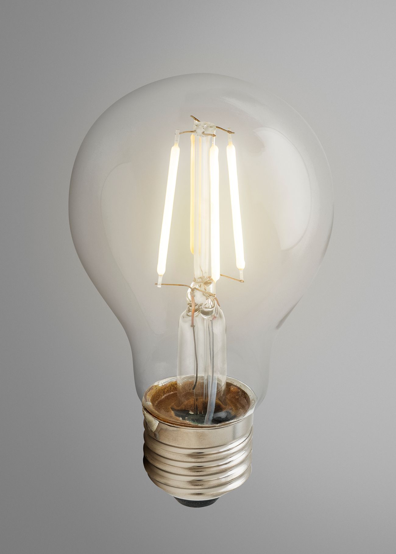 Download Edison light bulb mockup on a gray background | Royalty free illustration - 2367209