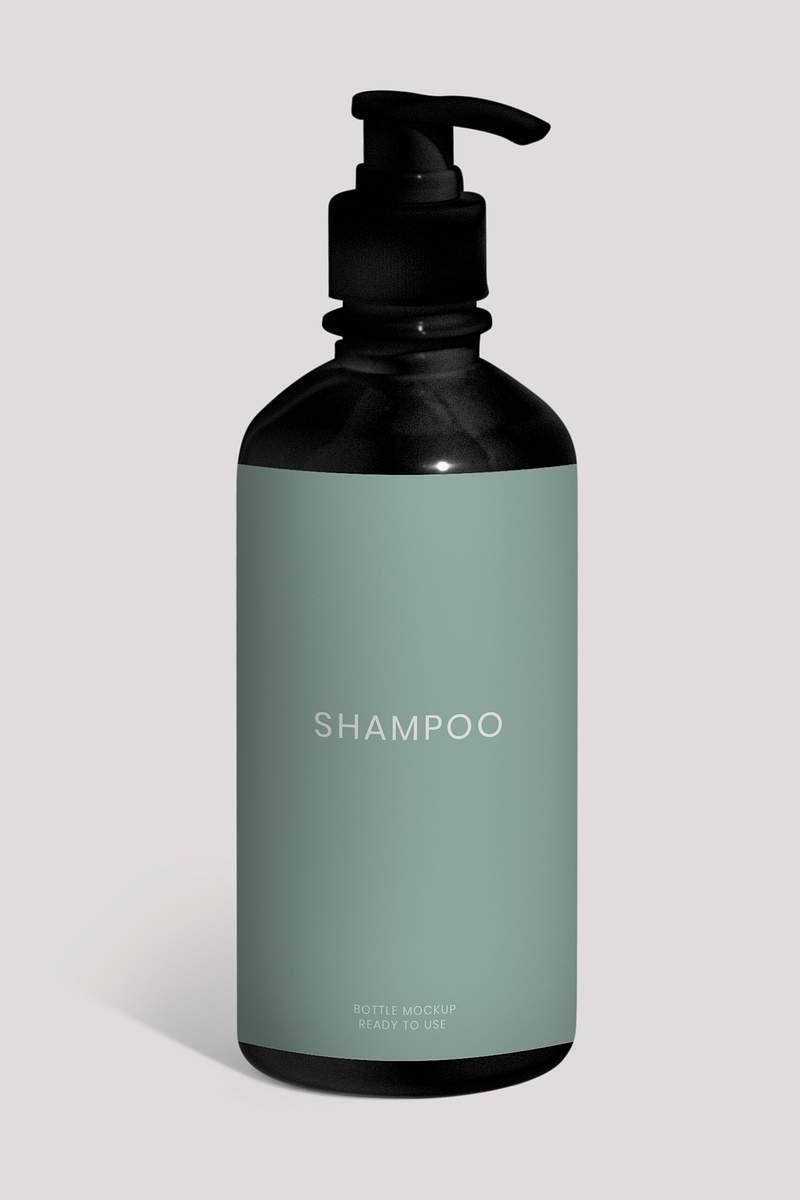 Black shampoo bottle mockup design | Premium PSD Mockup - rawpixel
