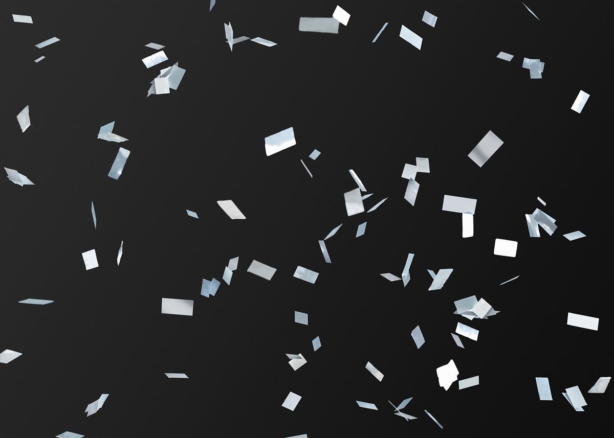Silver confetti pattern design element | Premium PSD - rawpixel