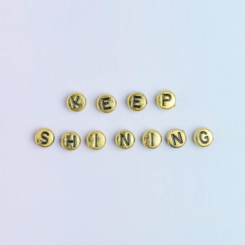 STAY COOL beads word typography