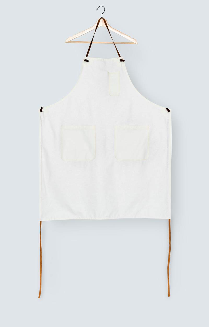 Download Simple White Apron Mockup Psd With Pockets