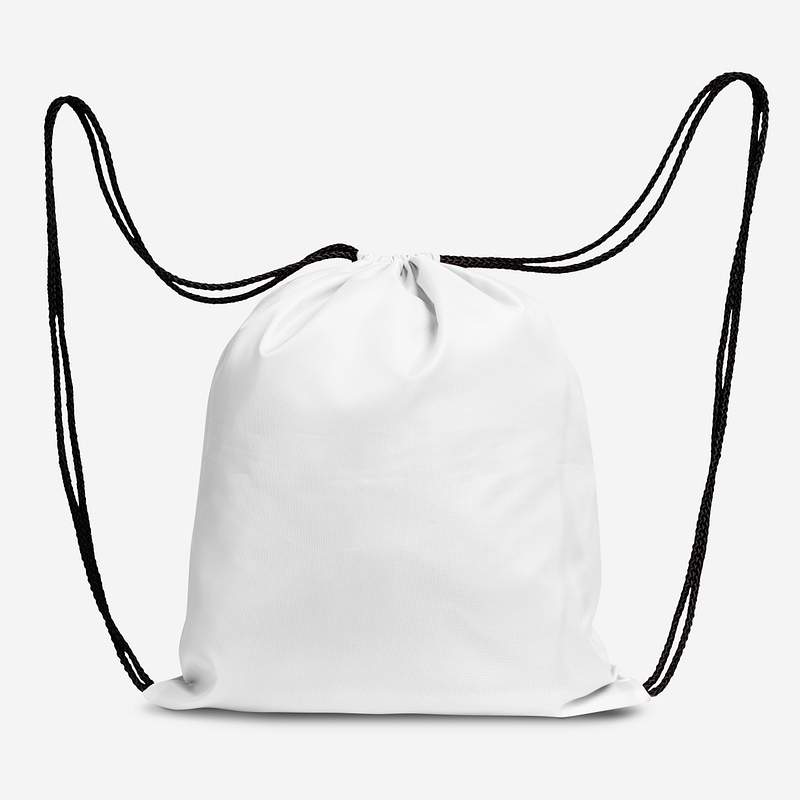 Download Png White Drawstring Bag Unisex Accessories Free Stock Illustration High Resolution Graphic