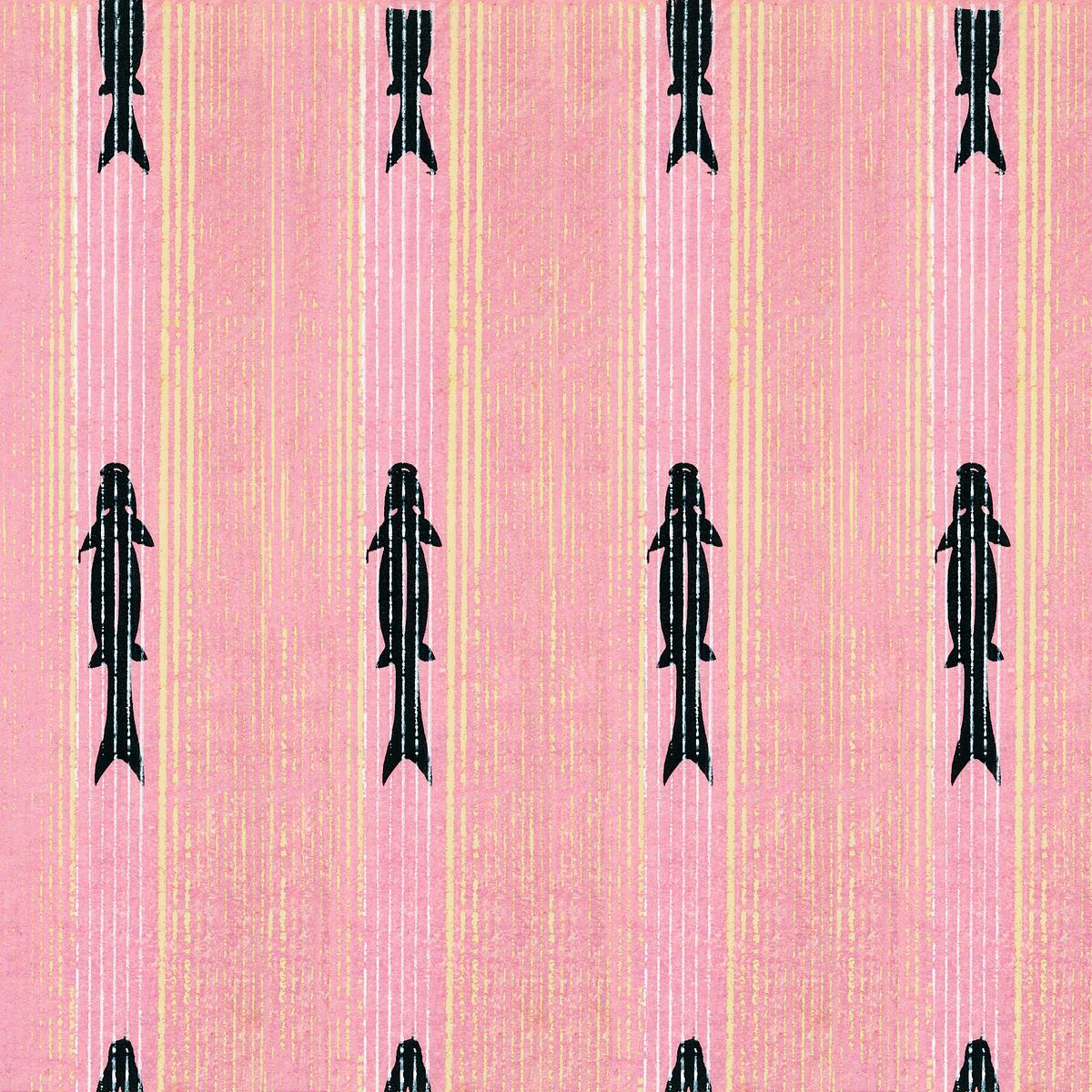 Vintage woodblock print of Japanese textile from Shima-Shima (1904) by Furuya Korin. Digitally enhanced from our own original edition.