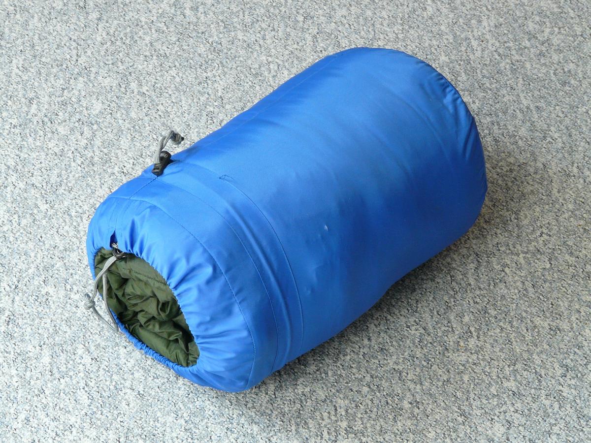 sleeping pad inside a storage bag