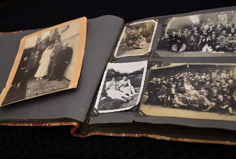 Photo albums with old photos