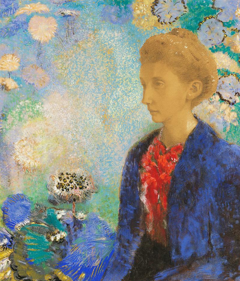 Baronne de Domecy by Odilon Redon Baronne de Domecy (1900) by Odilon Redon. Original from the J.Paul Getty Museum. Digitally enhanced by rawpixel.