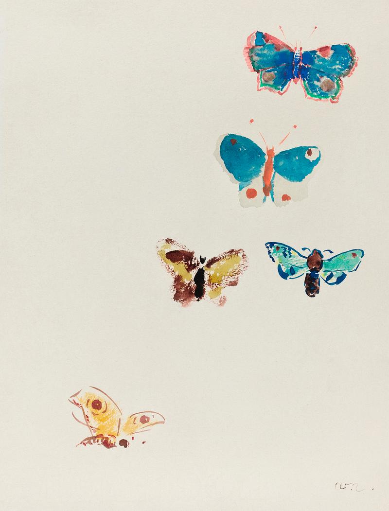 Five Butterflies by Odilon Redon Five Butterflies (1912) by Odilon Redon. Original from the National Gallery of Art. Digitally enhanced by rawpixel.