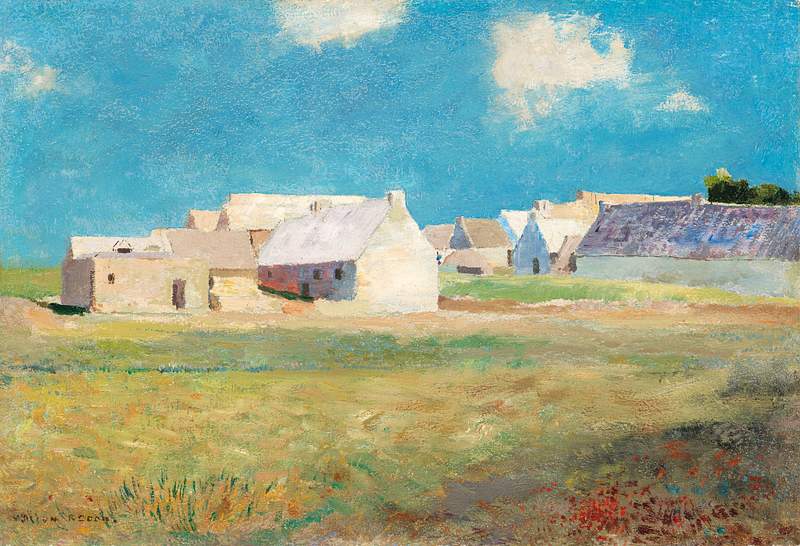 Breton Village by Odilon Redon Breton Village (1890) by Odilon Redon. Original from the National Gallery of Art. Digitally enhanced by rawpixel.