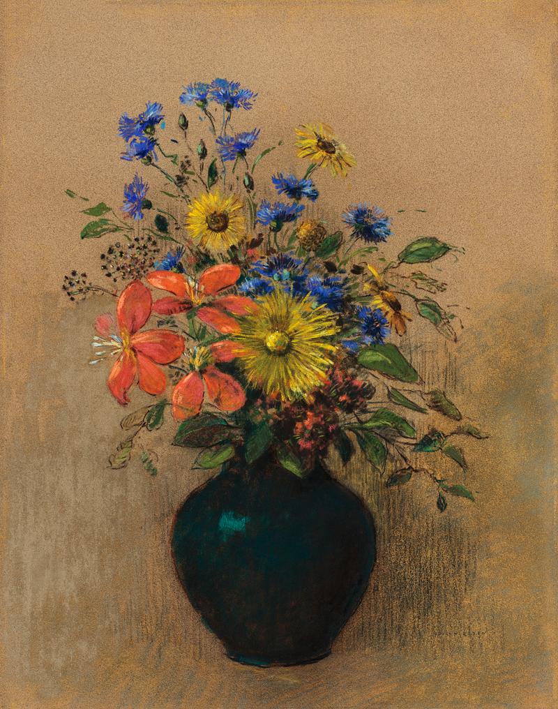 Wildflowers by Odilon Redon Wildflowers (1905) by Odilon Redon. Original from the National Gallery of Art. Digitally enhanced by rawpixel.