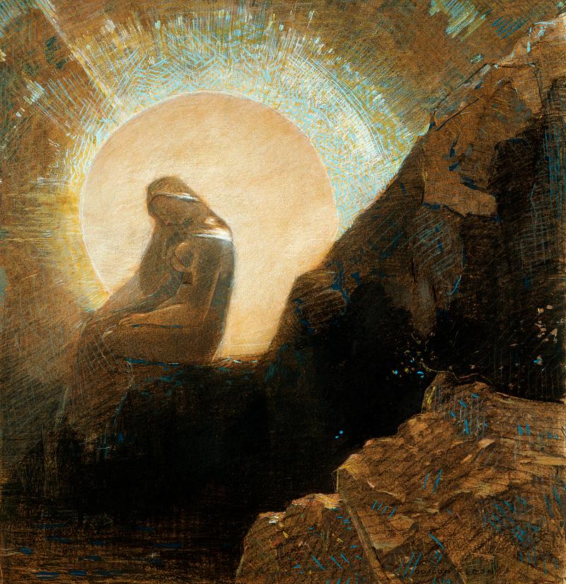 Melancholy by Odilon Redon Melancholy (1876) by Odilon Redon. Original from the Art Institute of Chicago. Digitally enhanced by rawpixel.