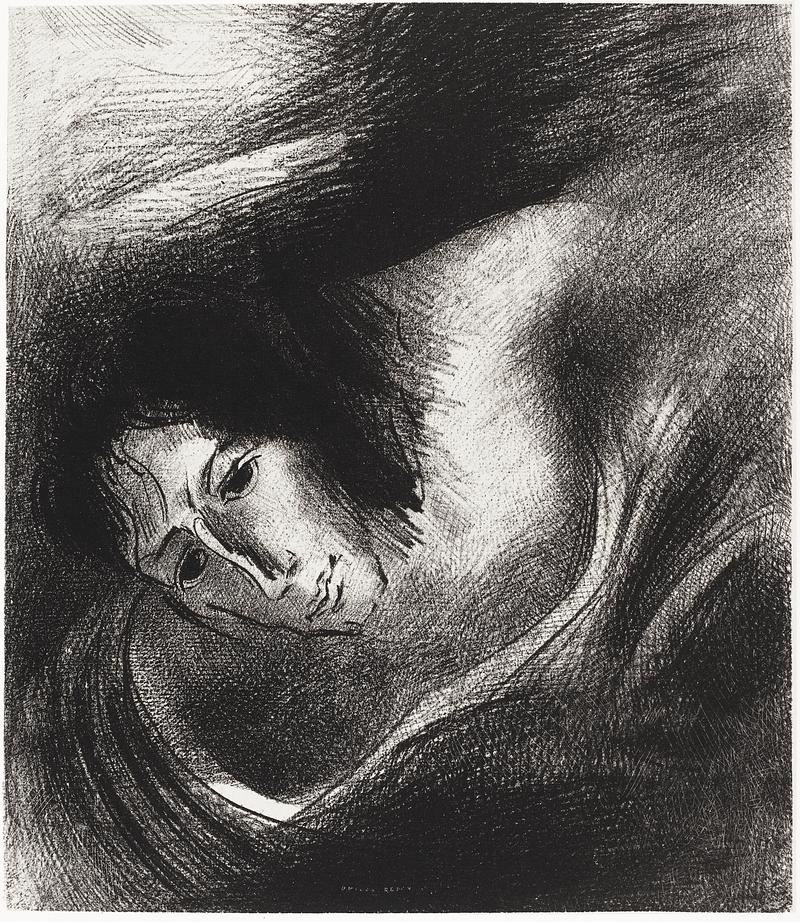 Artwork by Odilon Redon And the Devil That Deceived Them Was Cast Into the Lake of Fire and Brimstone, Where the Beast and the False Prophet Are…