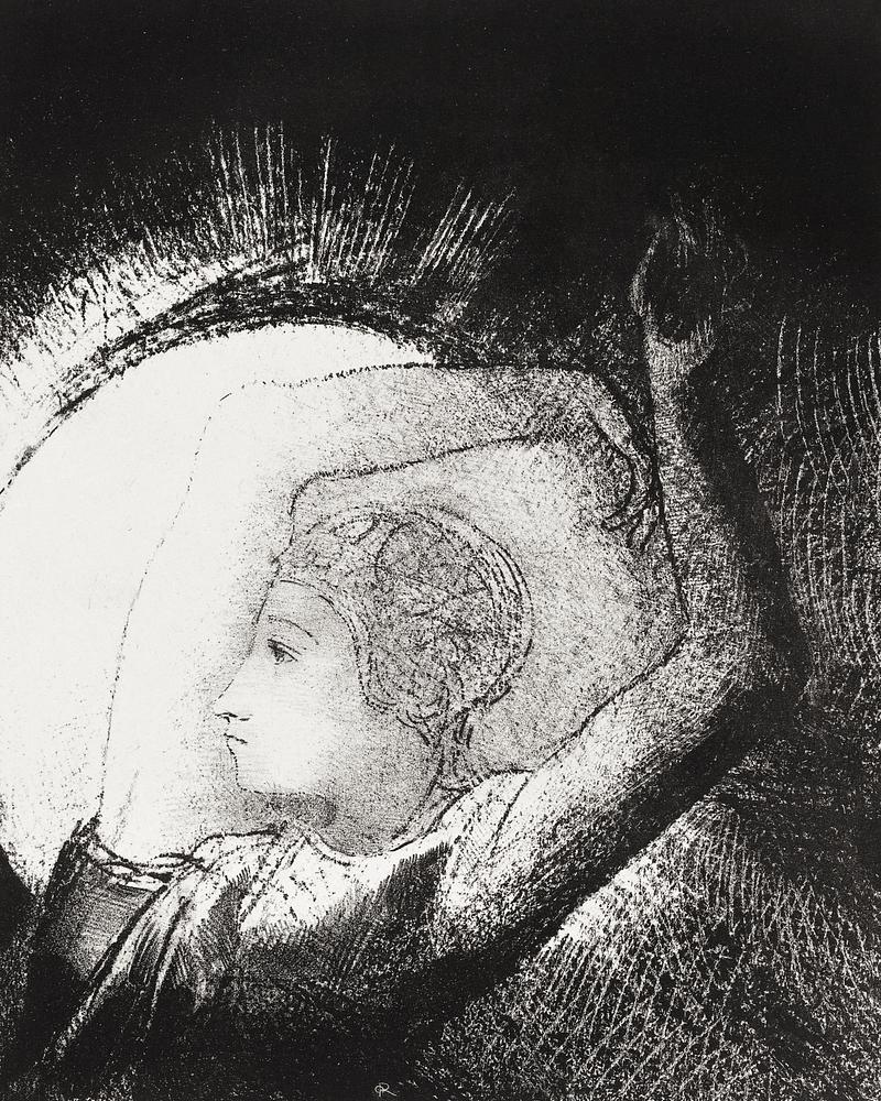 Artwork by Odilon Redon A Woman Clothed with a Sun (1899) by Odilon Redon. Original from the National Gallery of Art. Digitally enhanced by rawpixel.