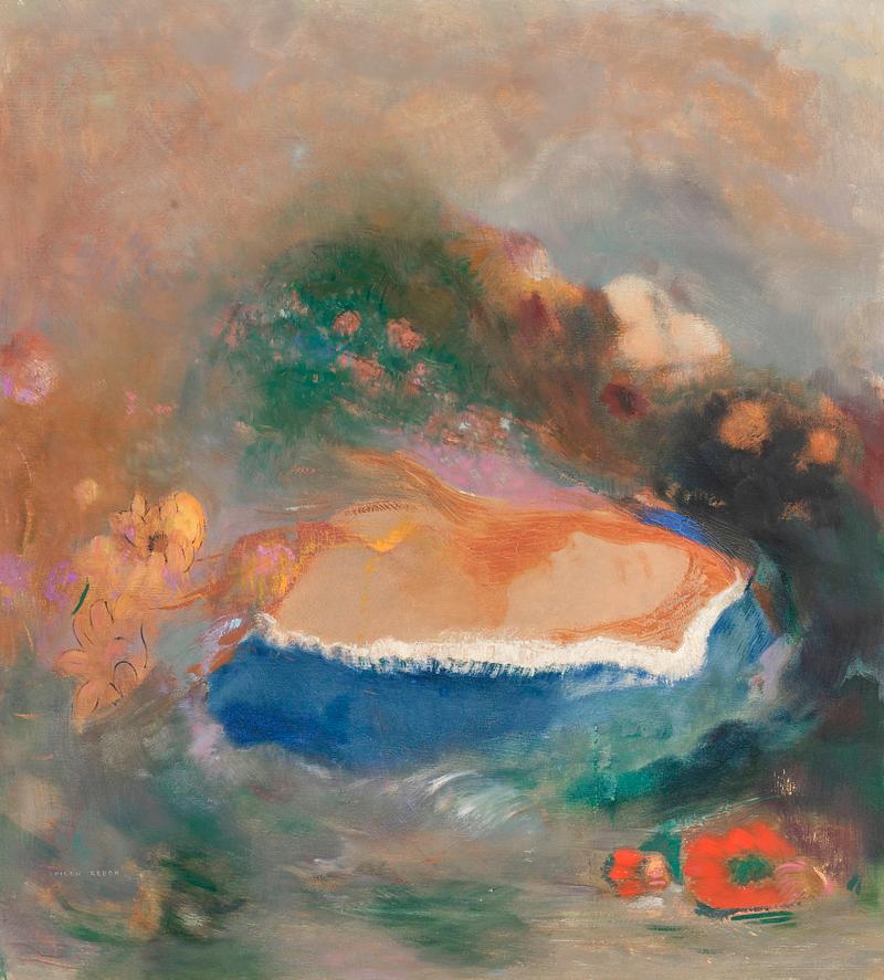 Ophelia by Odilon Redon Ophelia with a Blue Wimple in the Water (1900—1905) by Odilon Redon. Original from the National Gallery of Art.…