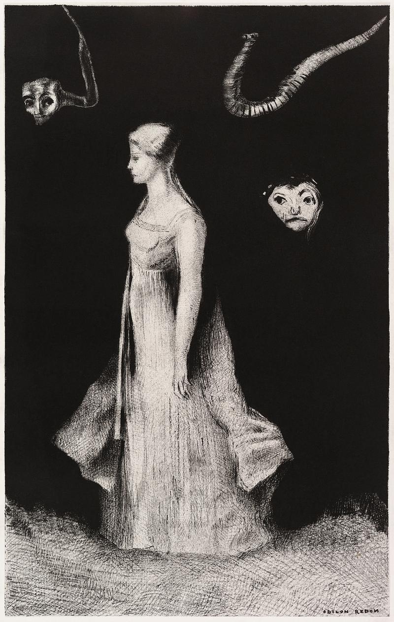 Haunting by Odilon Redon Haunting (1893—1894) by Odilon Redon. Original from The MET museum. Digitally enhanced by rawpixel.