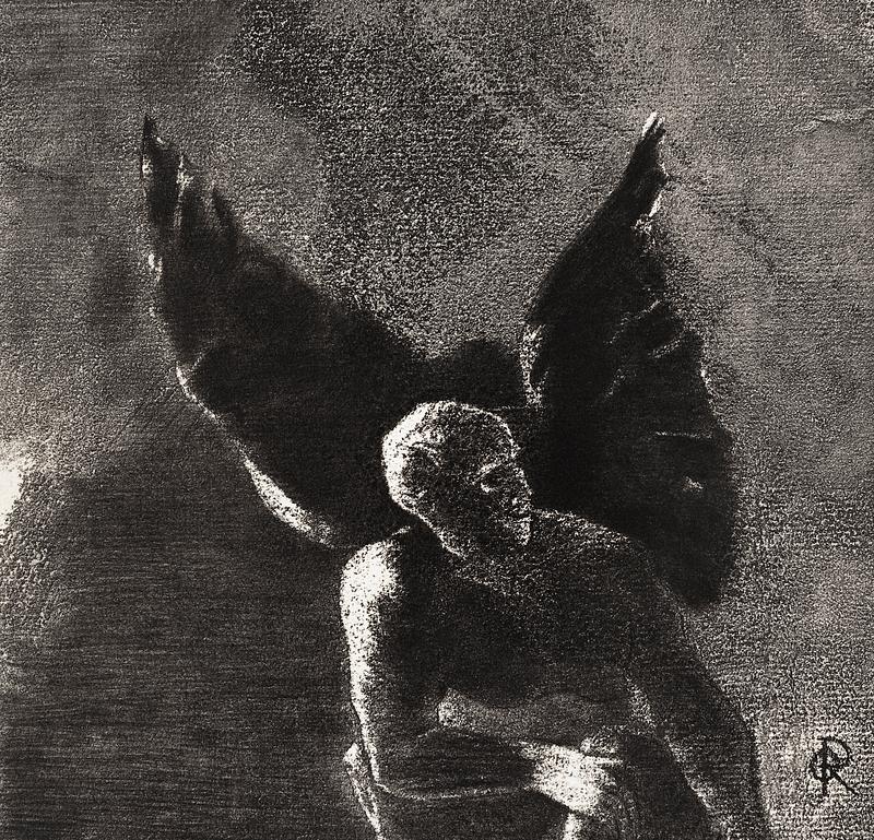 Artwork by Odilon Redon Glory and Praise To You, Satan, In the Heights of Heaven, Where You Reigned, and in the Depths of Hell, Where, Vanquished…