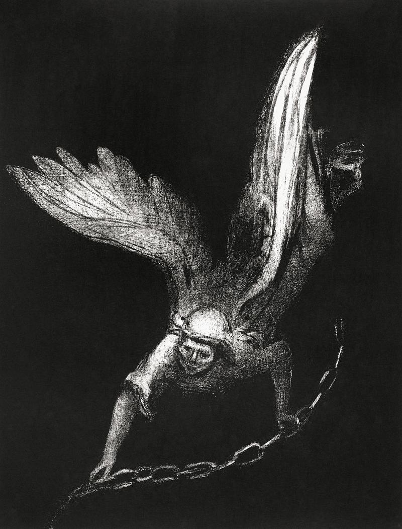 Artwork by Odilon Redon And I Saw an Angel Come Down From Heaven, Having the Key of the Bottomless Pit and a Great Chain in His Hand (1899) by Odilon…