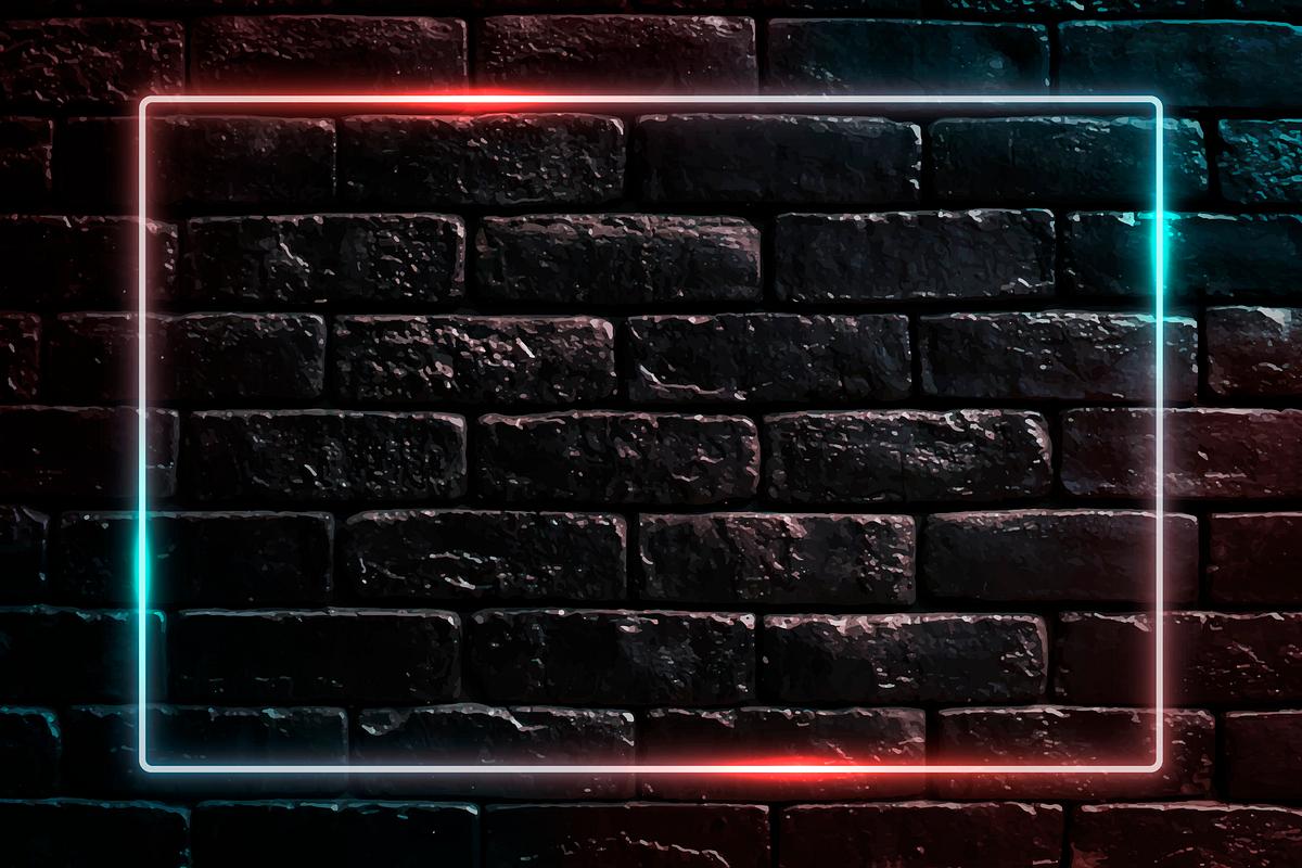 Black Brick Wall Neon Rectangle Images Free Photos PNG Stickers black-brick-wall-neon-rectangle-images-free-photos-png-stickers