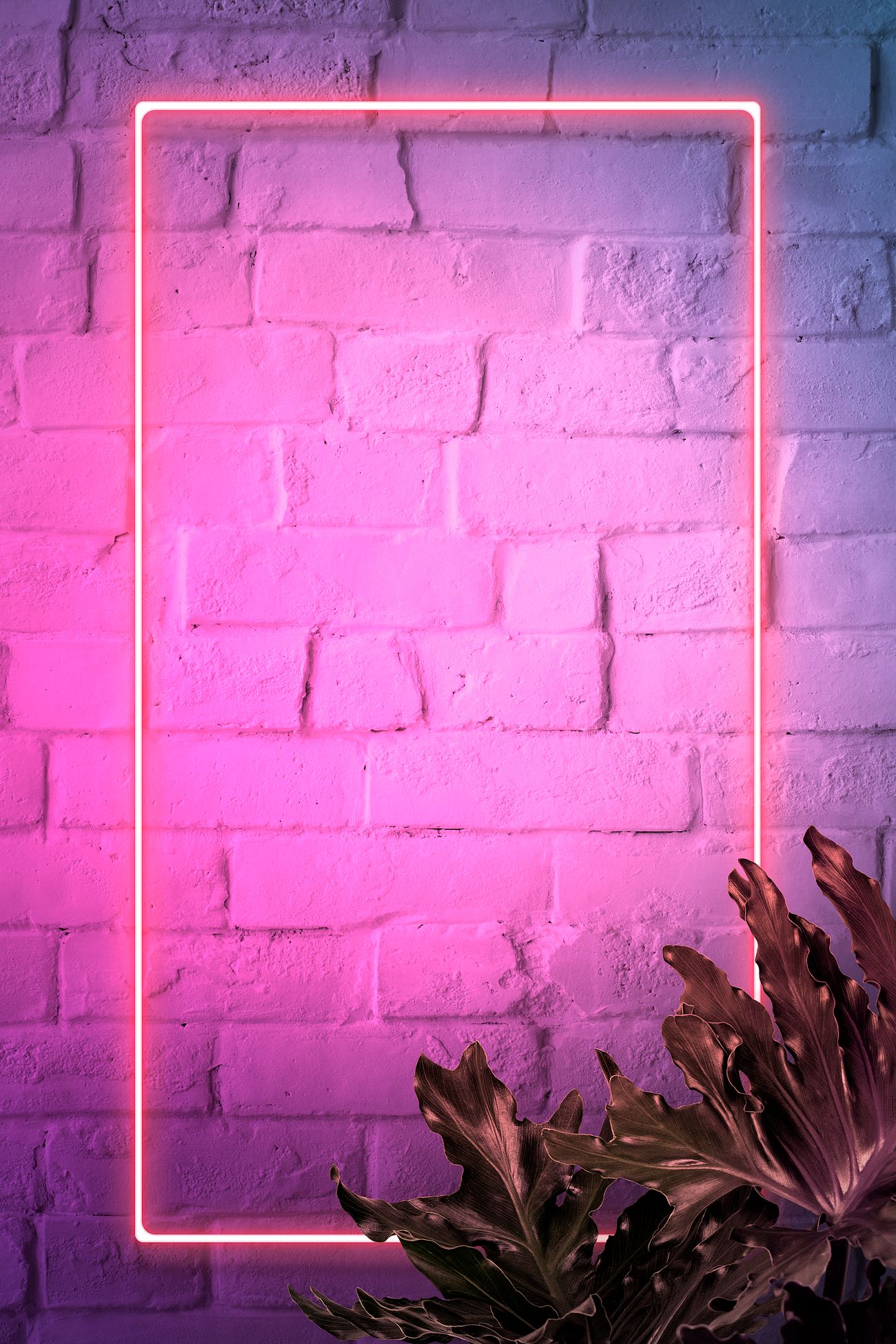 Download Neon rectangular frame mockup | Royalty free illustration - 1223349