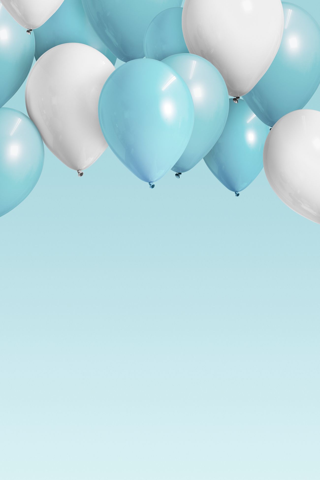 Cute pastel blue balloons