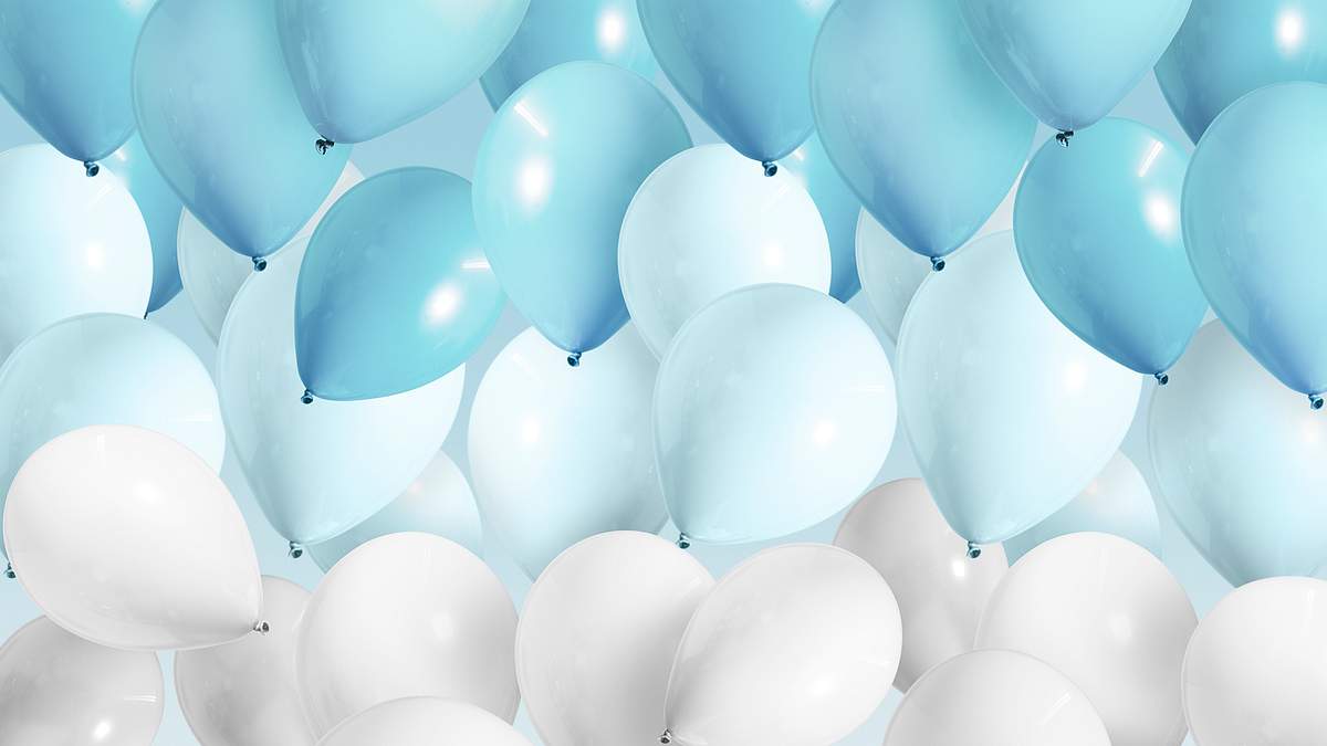 Pastel Blue Balloon Background