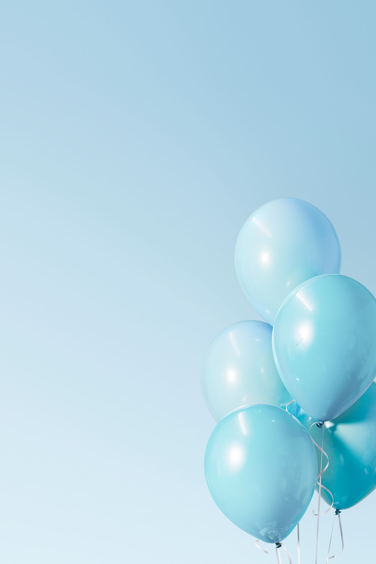 Cute pastel blue balloons