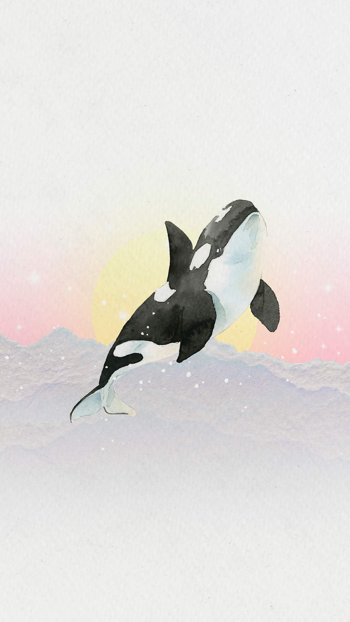 pics Killer Whale Wallpaper Iphone download premium illustration of watercolor painted marine life phone