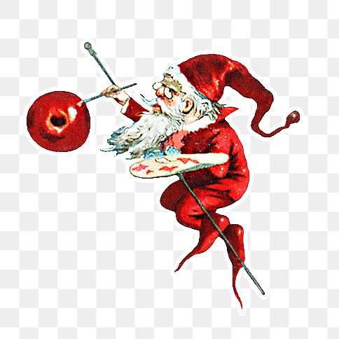 Christmas elf painting a decoration Santa elf painting berry sticker transparent png