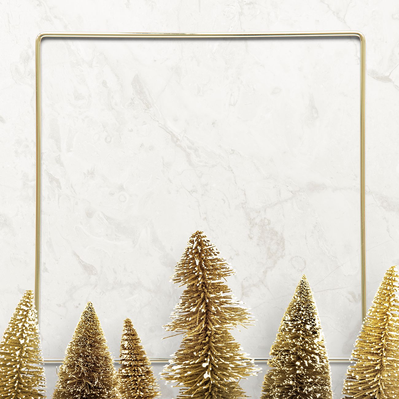 Gold Christmas Tree Banner Royalty Free Psd Mockup 1233098