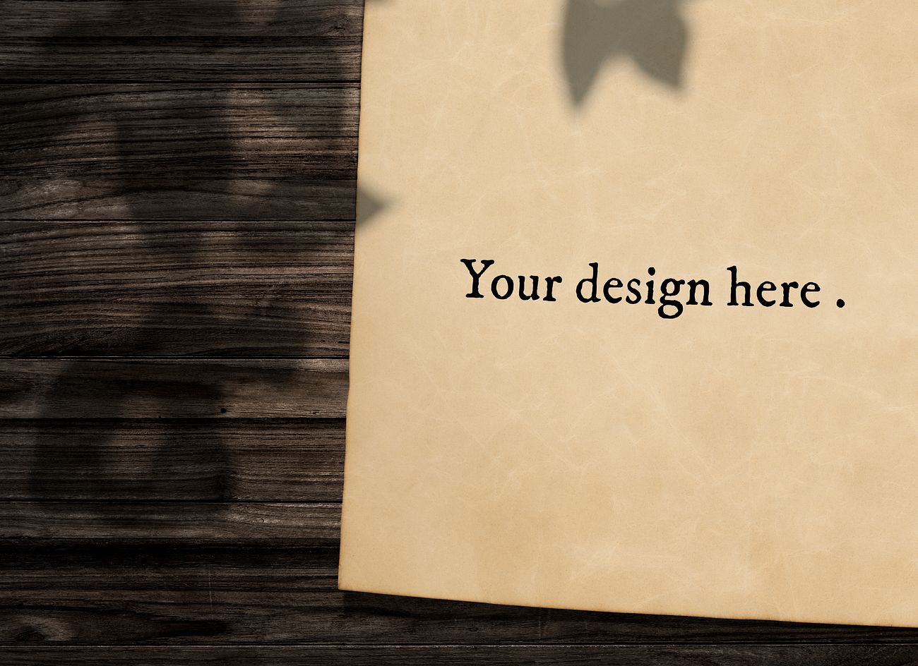 Vintage paper mockup on wooden background | Free psd ...