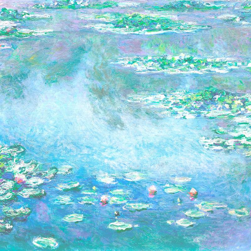Water Lilies (1914) vintage illustration,… | Royalty free stock Illustration | High Resolution graphic Water Lilies (1914) vintage illustration, remix from original painting by Claude Monet.