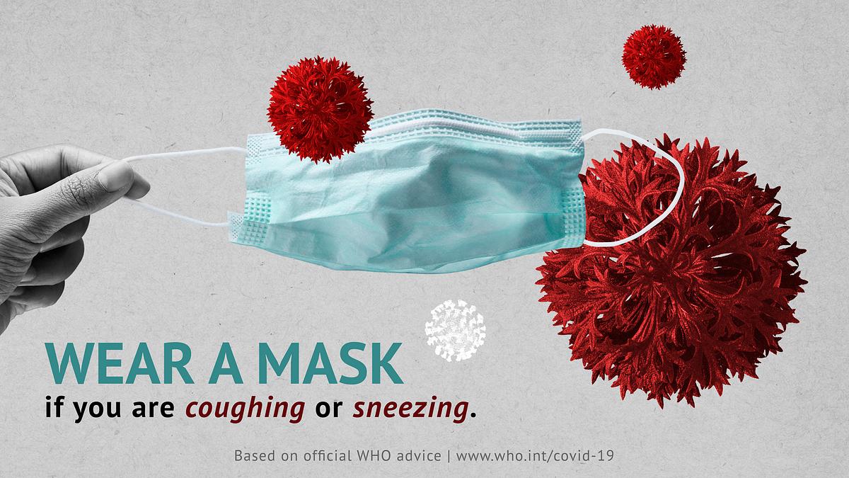 Wear a mask if you are coughing or sneezing… | Free stock vector | High Resolution design Wear a mask if you are coughing or sneezing awareness message template vector