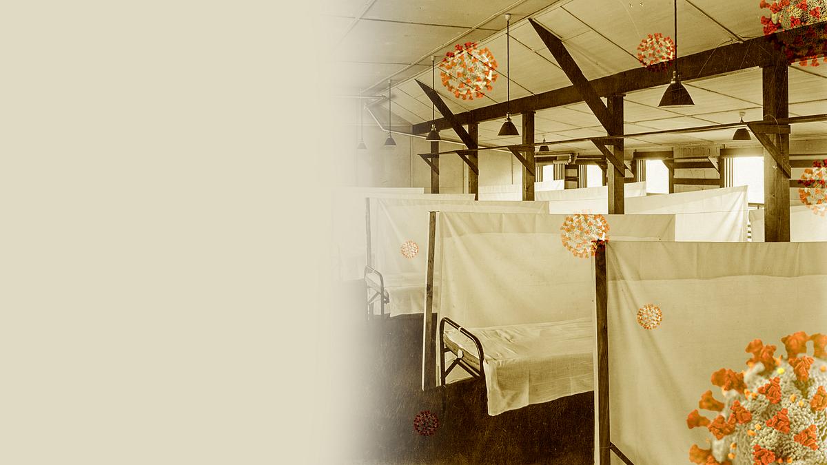 Historical photograph of a field hospital… | Free stock photo | High Resolution image Historical photograph of a field hospital during the Spanish Flu Pandemic in Europe