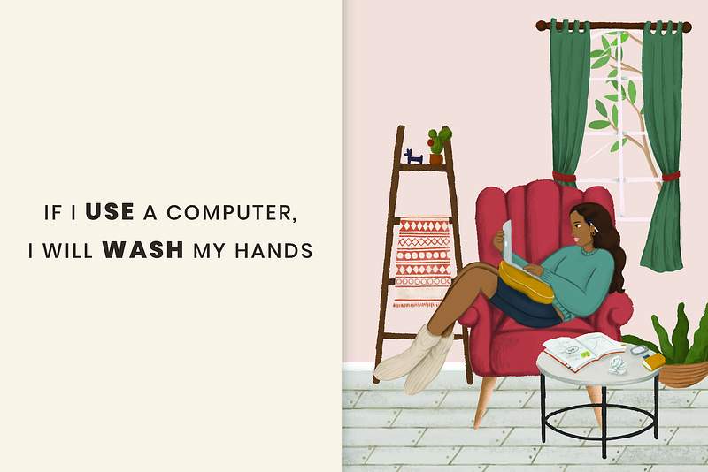 If I use a computer I will wash my hands.… | Free stock vector | High Resolution design If I use a computer I will wash my hands. This image is part our collaboration with the Behavioural Sciences team at…