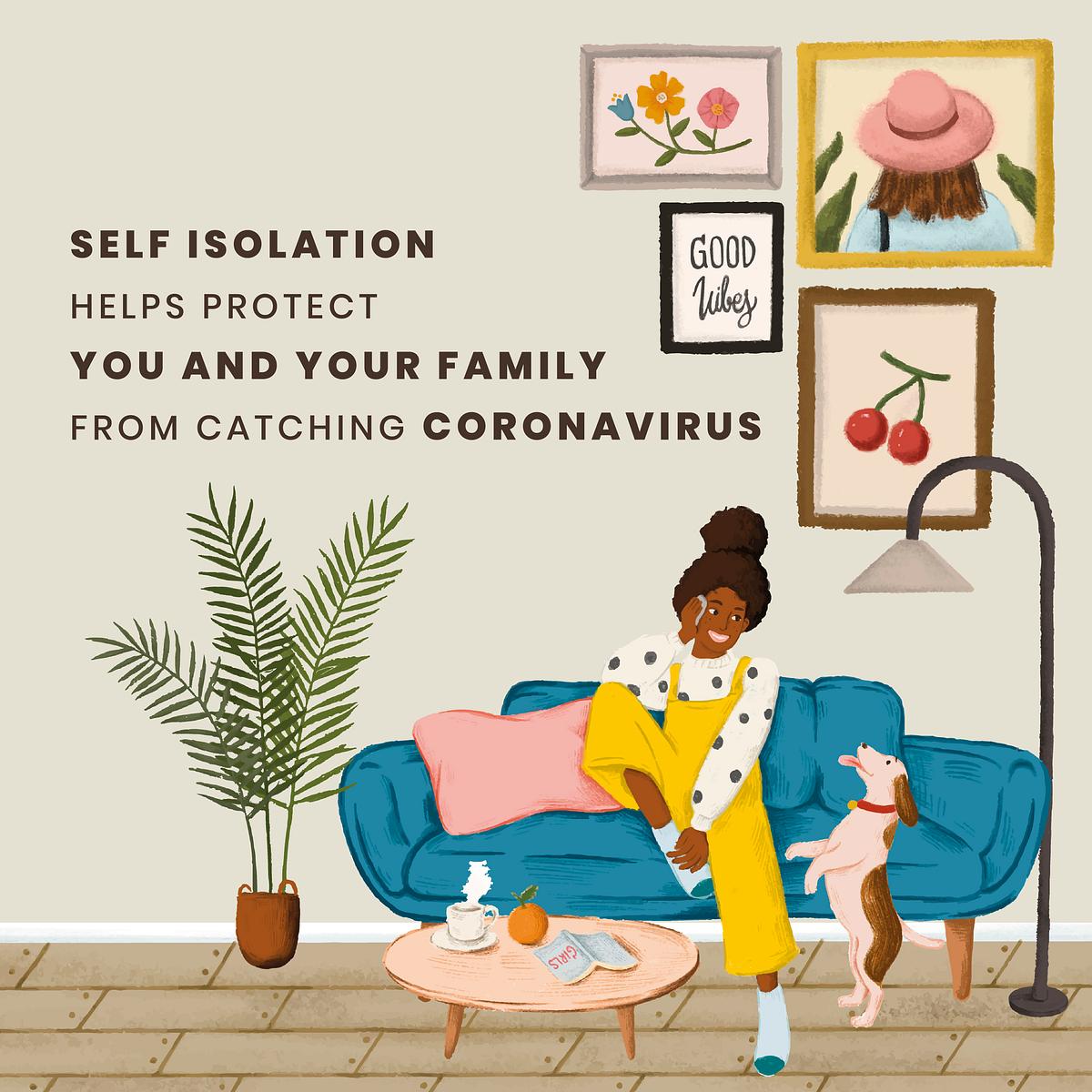Woman at home in self isolation. This image… | Free stock vector | High Resolution design Woman at home in self isolation. This image is part our collaboration with the Behavioural Sciences team at Hill+Knowlton…