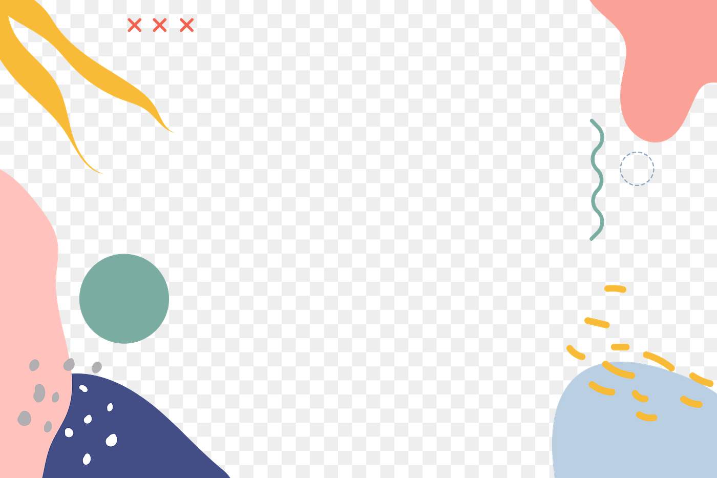 Pink And Blue Memphis Patterned Background Design Element Free Transparent Png 2361318