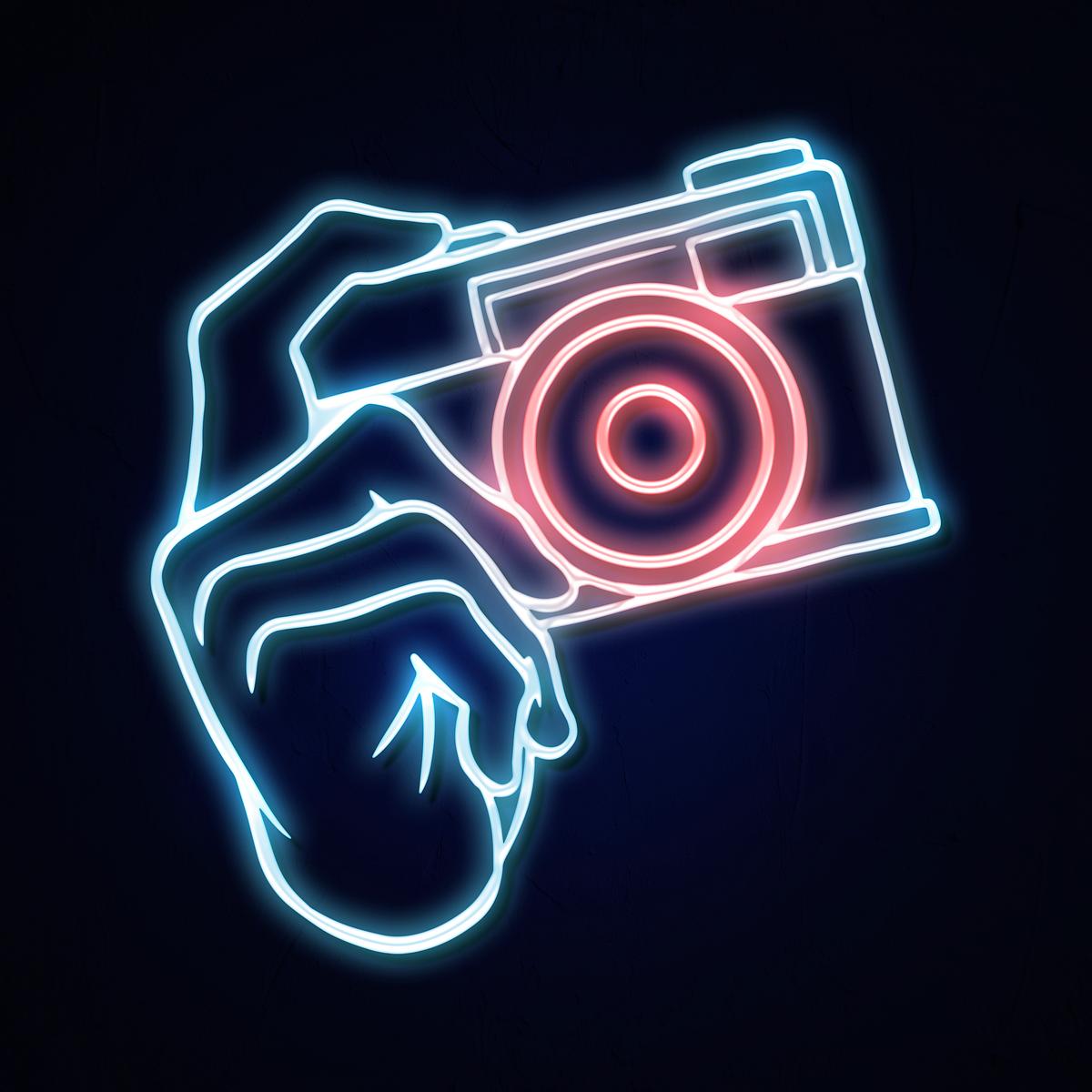 pics Neon Camera Logo Aesthetic neon camera images free vectors pngs