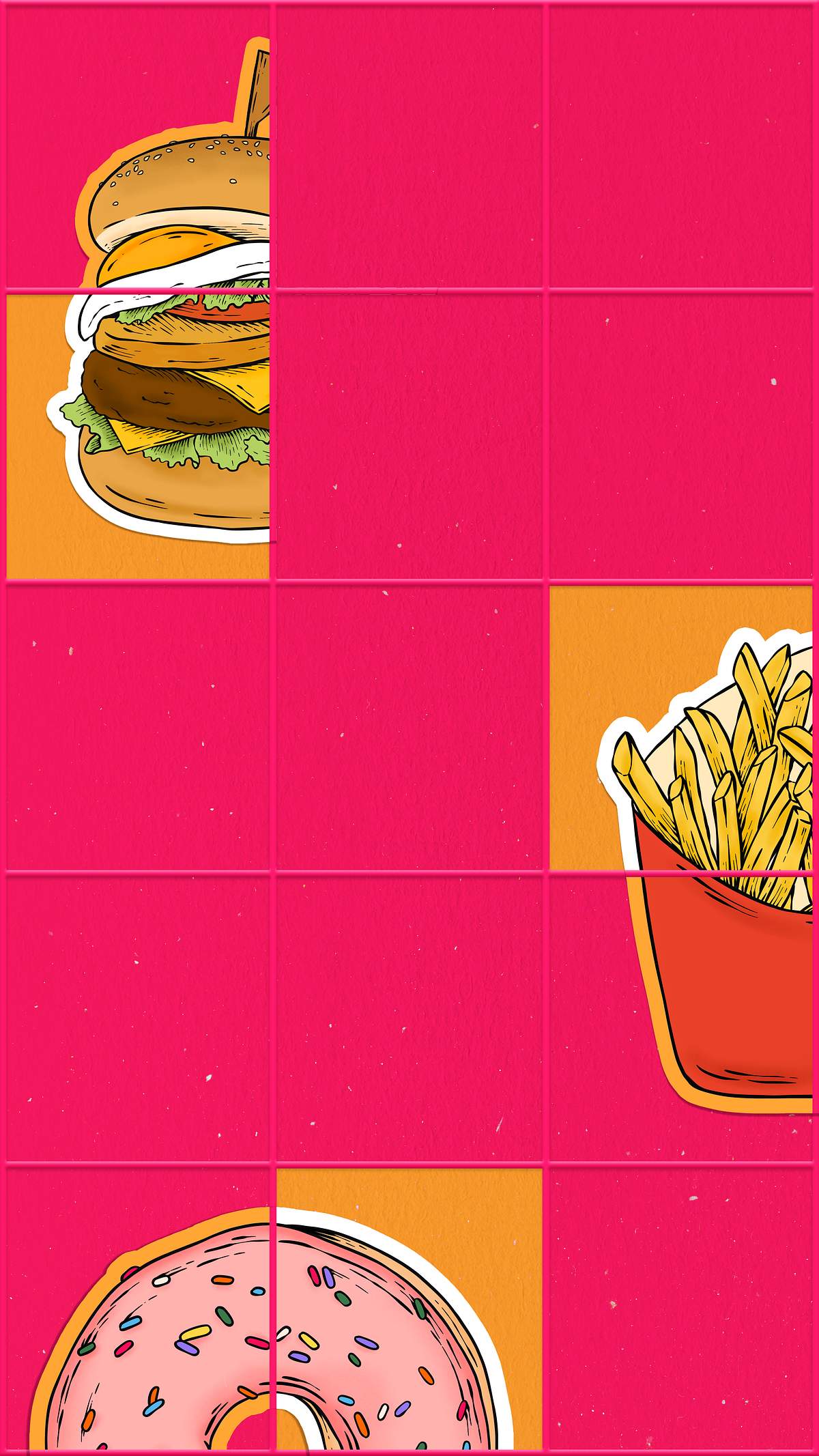 Download Decorative Fast Food Icon On Pink Design Royalty Free Stock Psd Mockup High Resolution Design