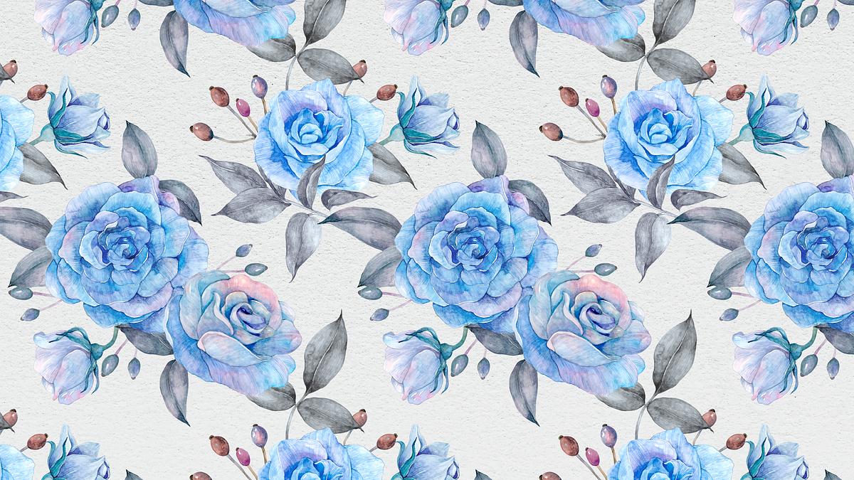 Floral watercolor rose patterned background | Free Photo - rawpixel